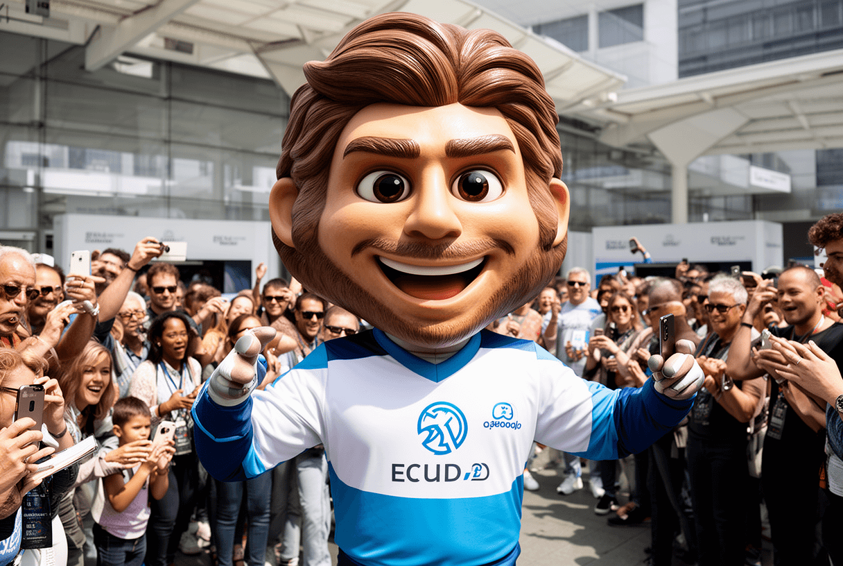 Mascotte événementielle personnalisée en animation extérieure